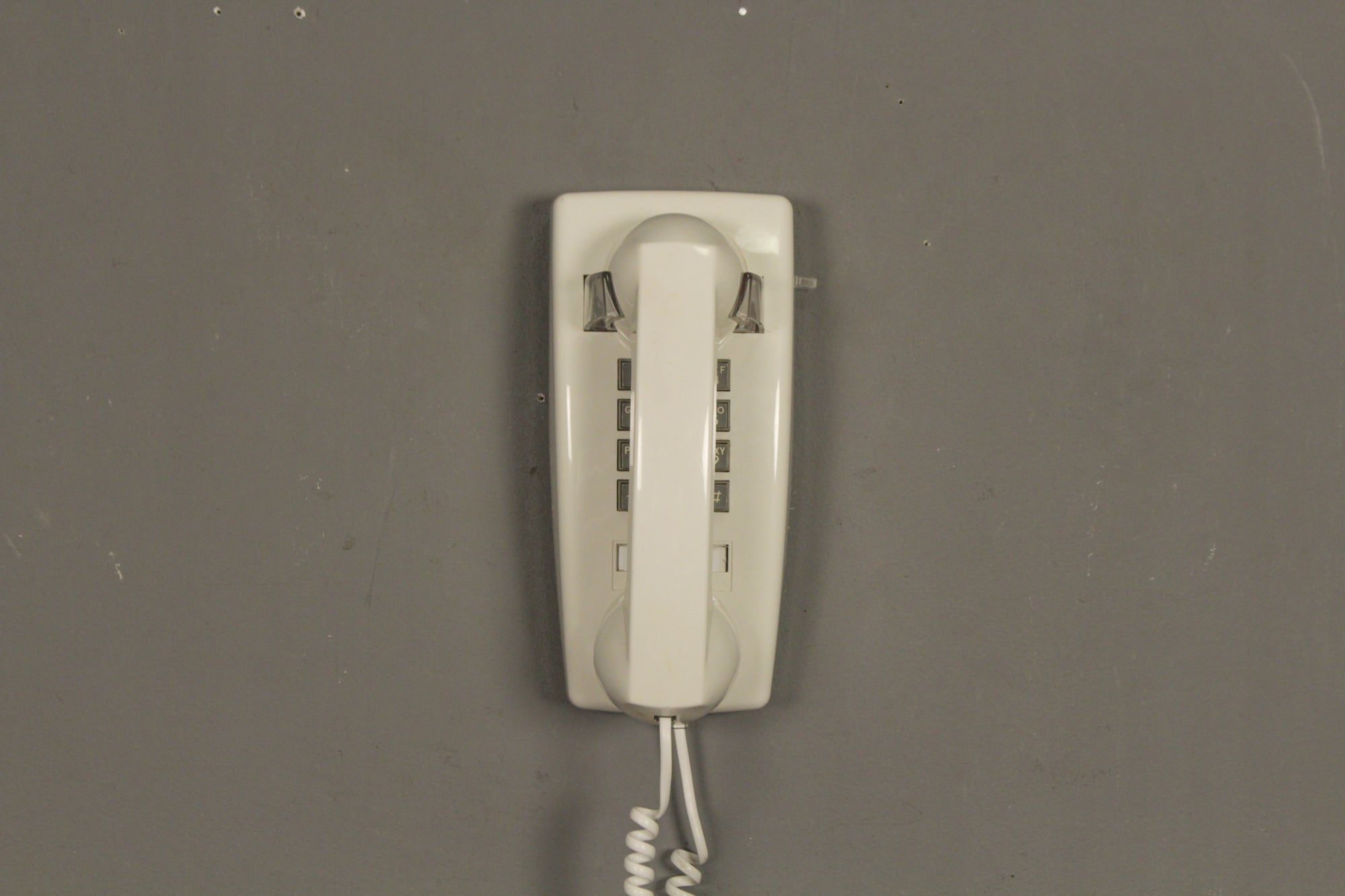 1980s White Wall-Mounted Touch-Tone Telephone – Furnish Green