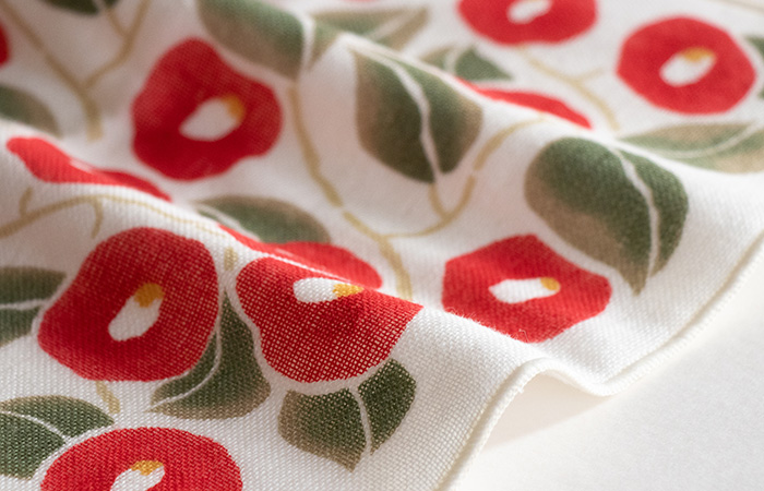 竹久夢二 ガーゼタオルハンカチ 枝梅 ムラサキ | ふろしき むす美