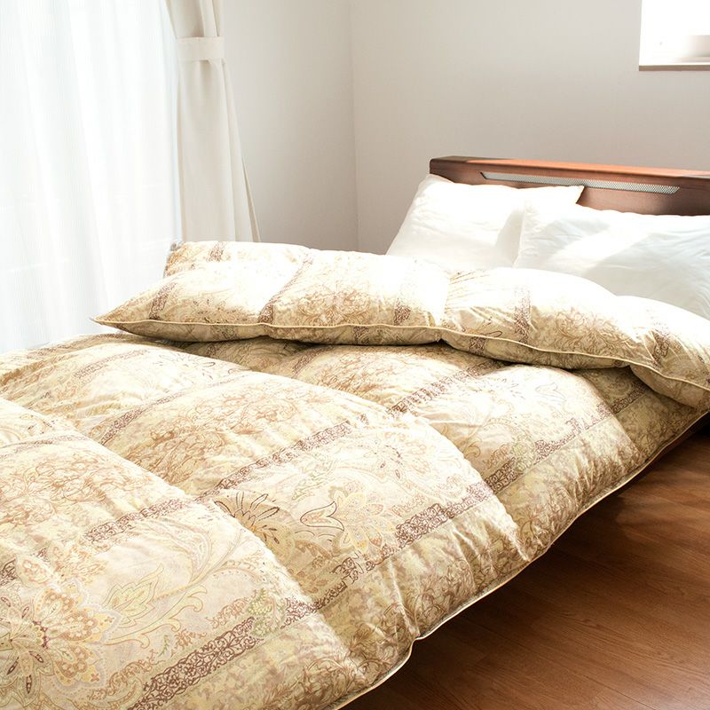 河田フェザー フランス産 羽毛布団 ダック 90％ シングル｜ねごこち