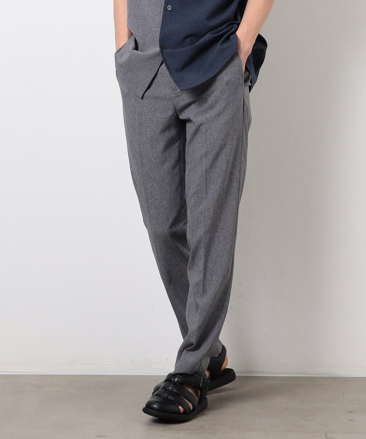 セットアップ対応】ライトウエイト ポリエステル テーパードスラックス