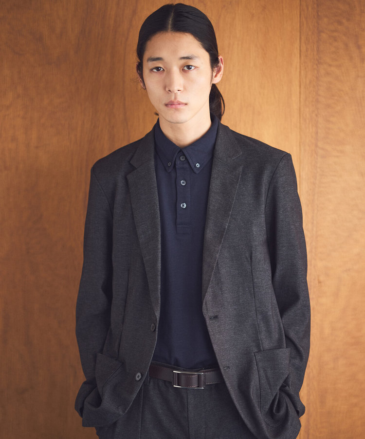 セットアップ対応】デニムライクストレッチ テーラードジャケット（47