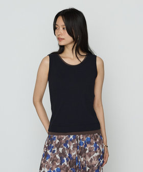 TALLサイズ 〕 強撚ガステレコ／オーガニック レイヤードタンクトップ