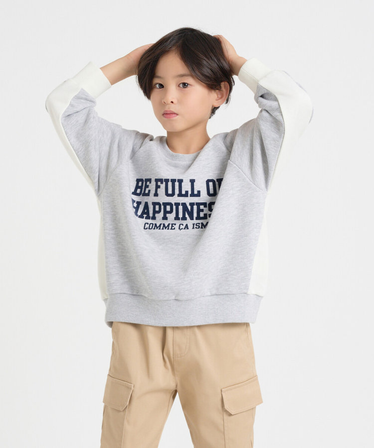 フロッキープリント 配色トレーナー（98-63CM54-205）｜コムサイズム