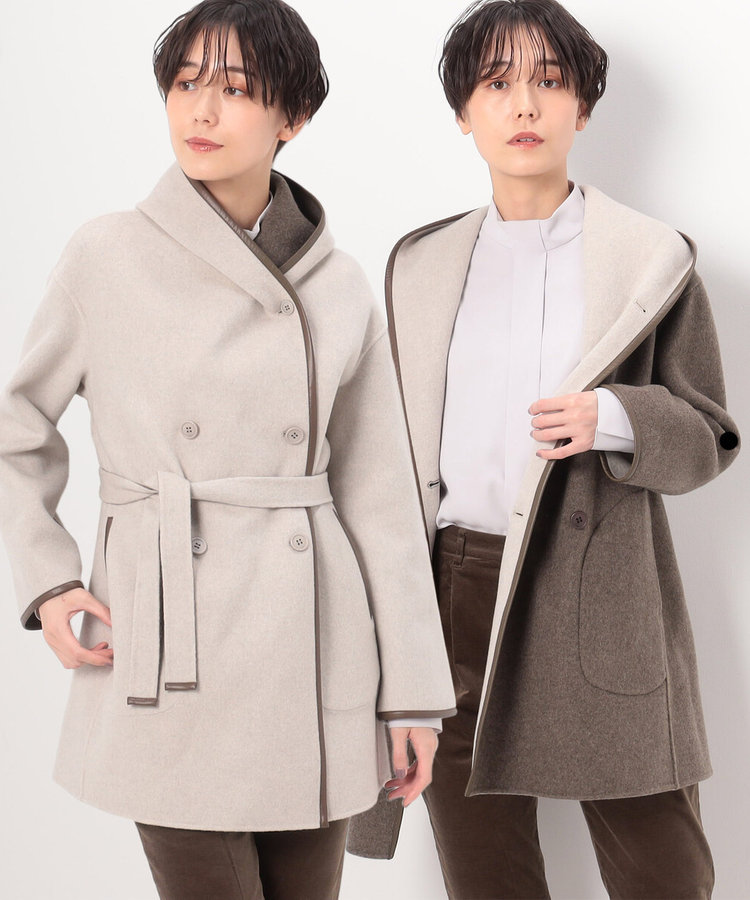 リバーシブル】ロイヤルジーロンビーバーダブルフェイス コート（01