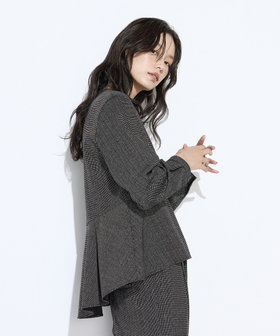 ピンヘッドツイード ペプラムブラウス（01-14BM02-205）｜K.T キヨコ