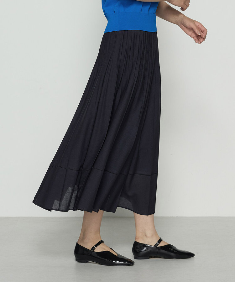 ドライシャンブレー プリーツスカート（15-03FM04-205）｜コムサ