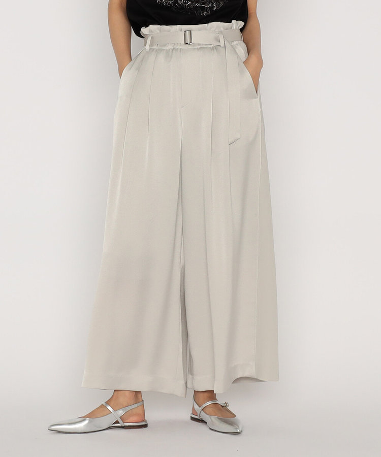 トリアセテート/キュプラサテンジョーゼット ワイドパンツ（18-16PK07