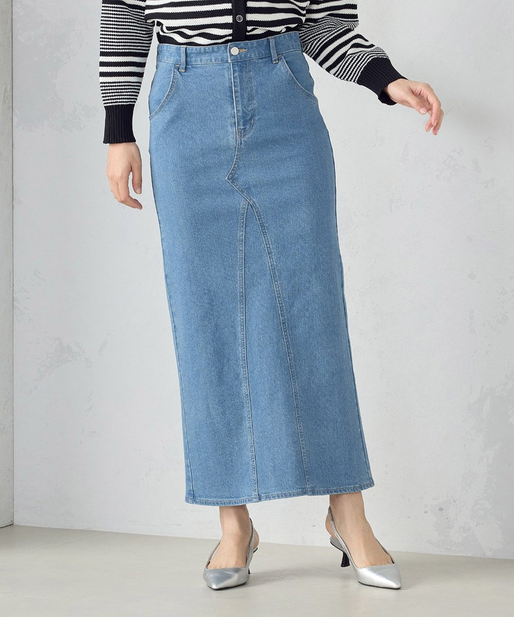 リメイク風デニムタイトスカート / セットアップ対応（12-50FG05-204