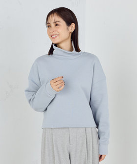 裏起毛 ショート丈ハイネックトレーナー（12-68CK01-205