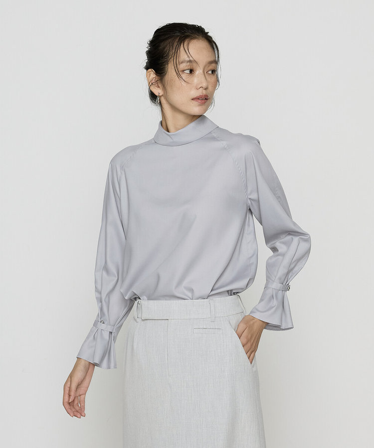 TALLサイズ 〕 フルダルスパンマイクロピーチ ブラウス（34-73BM11-205