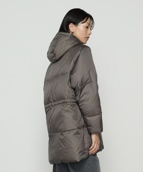 TALLサイズ 〕 ライトナイロンタフタ フード付きダウンコート（34