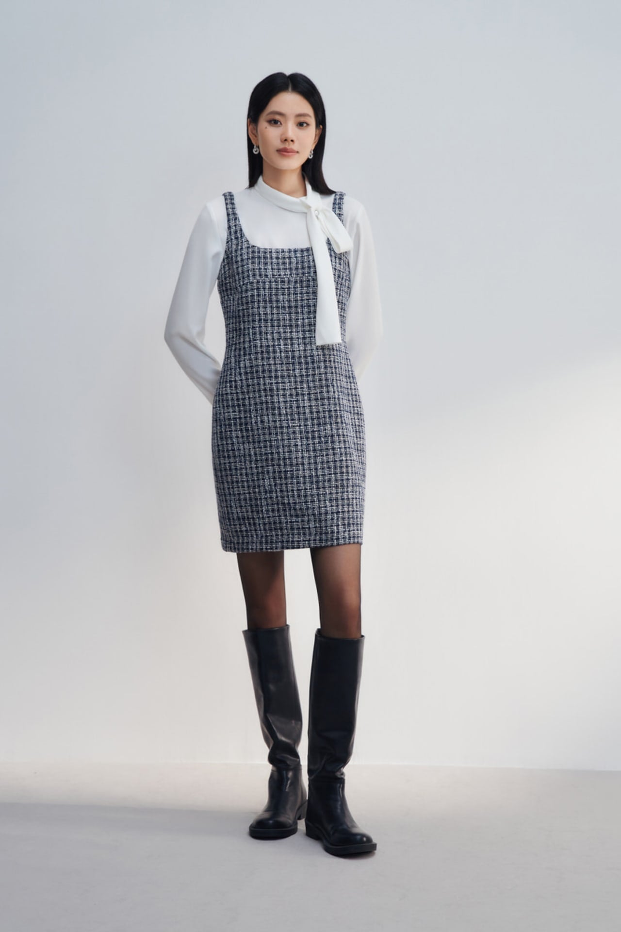 Tweed Pinafore Dress | G2000 Singapore