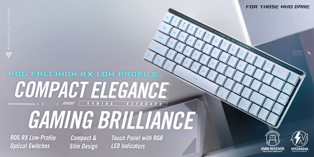 ASUS、メカニカルキーボード『ROG Falchion RX Low Profile』を3/8（金