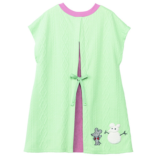 すてきな先生vol.101|ねずみくんとゆきだるまエプロン ミントグリーン