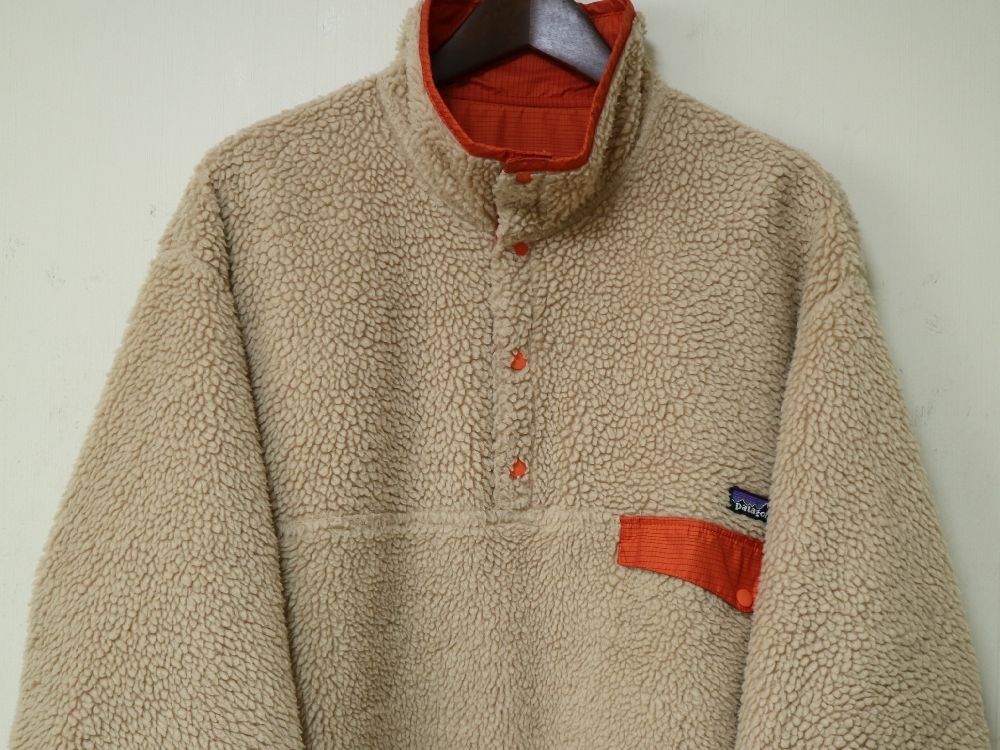 patagonia 2008年 Reversible SNAP-T Pullover ナチュラル × オレンジ