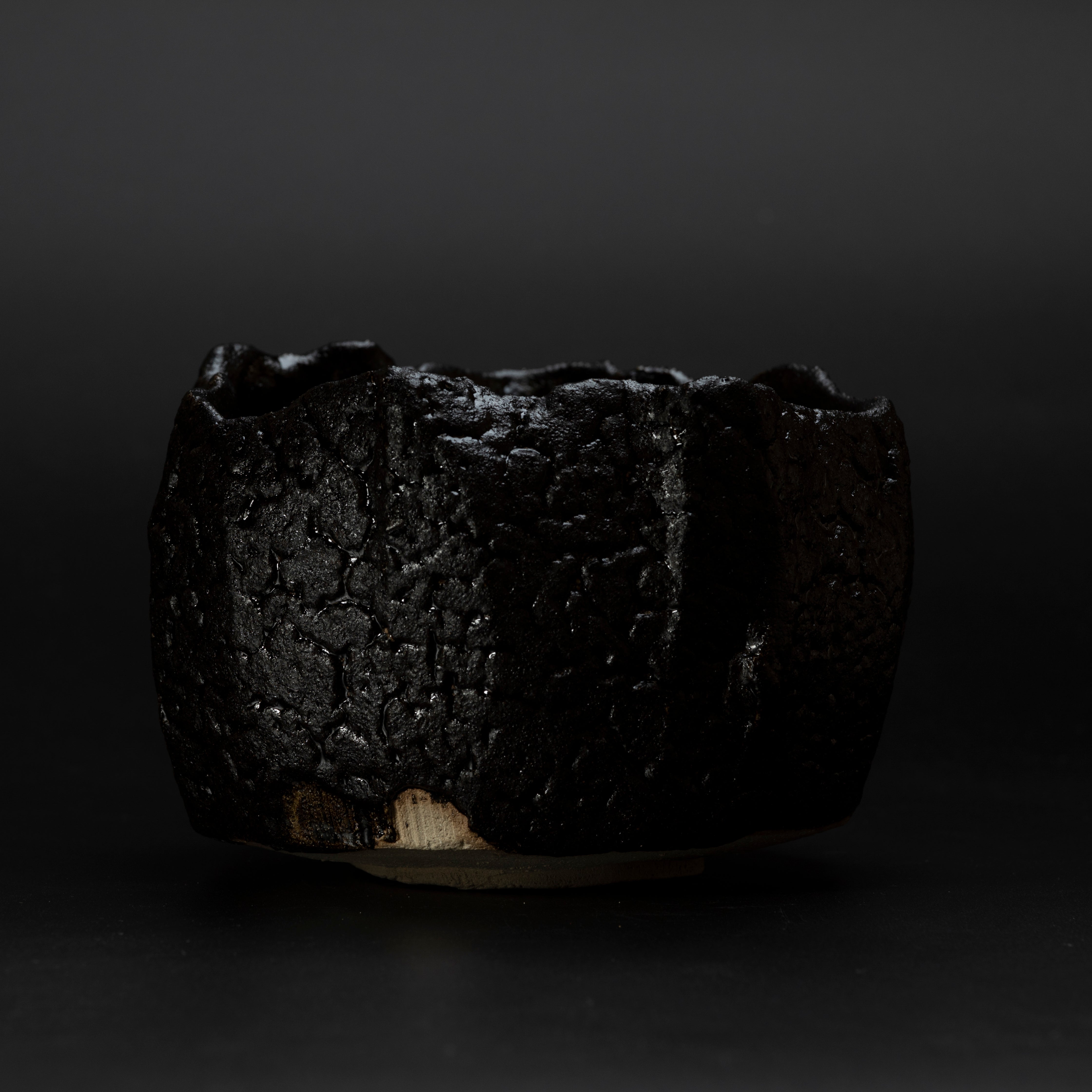 瀬戸黒茶盌 夜山 陶芸家：加藤尊也