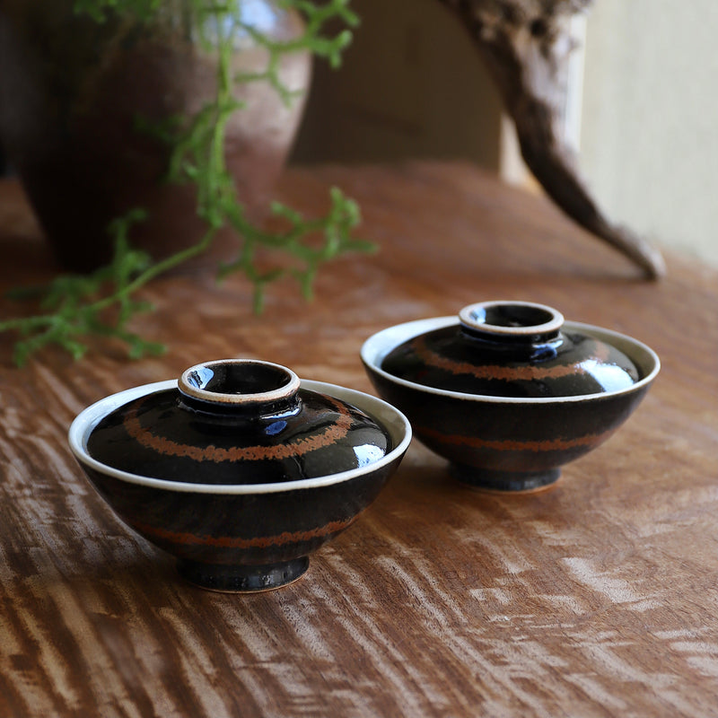 人間国宝 清水卯一作 柿天目 茶碗 人間国宝 清水卯一作 柿天目 茶碗