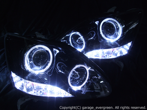 30系 セルシオ 後期 純正ドレスアップヘッドライト LEDイカリング＆白