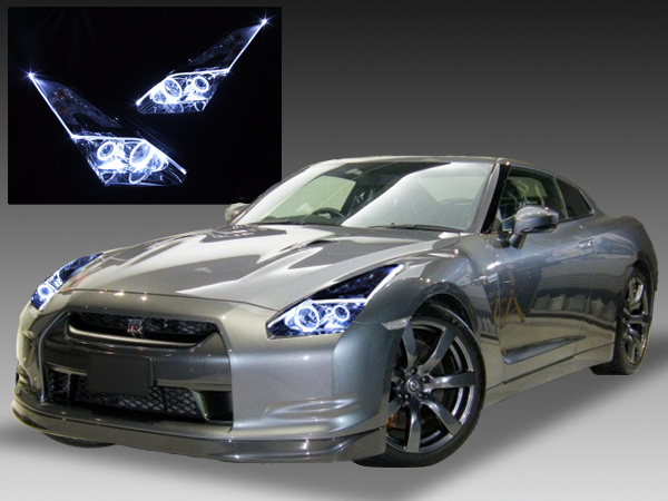 R35 GT-R 前期/中期 純正ドレスアップヘッドライト LEDイカリング