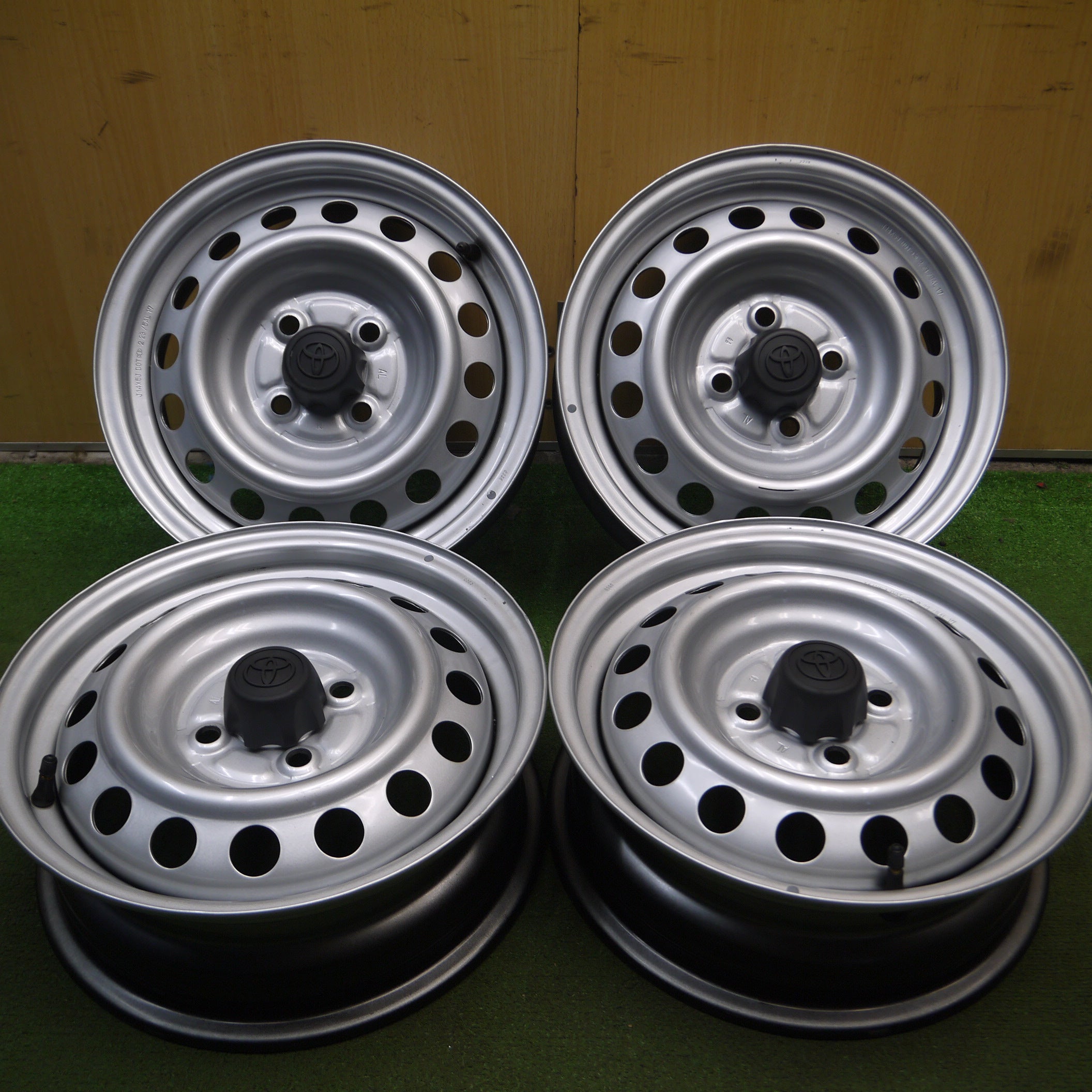送料無料*新車外し☆トヨタ プロボックス 純正 スチール ホイール 14