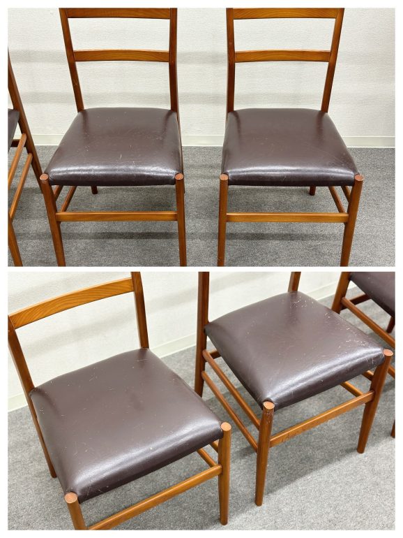 ヴィンテージ□Cassina/カッシーナ□646 ダイニングチェア 4脚セット