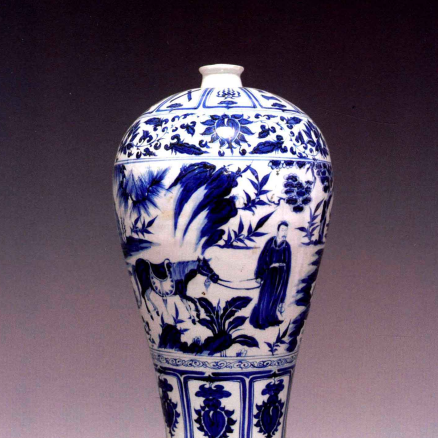 元青花蕭何月下追韓信図梅瓶_百度百科