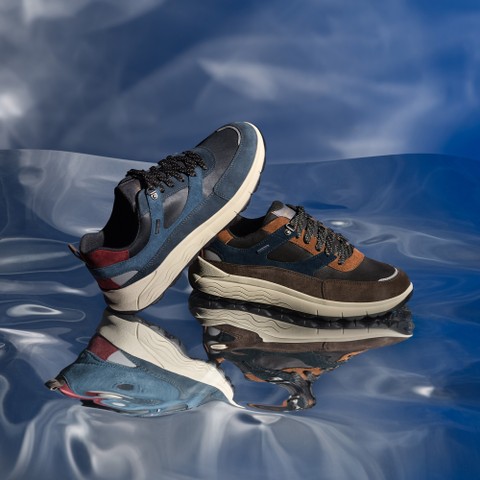 Geox® SPHERICA 4X4 ABX MAN: Dark Avio/Avio Waterproof trainers