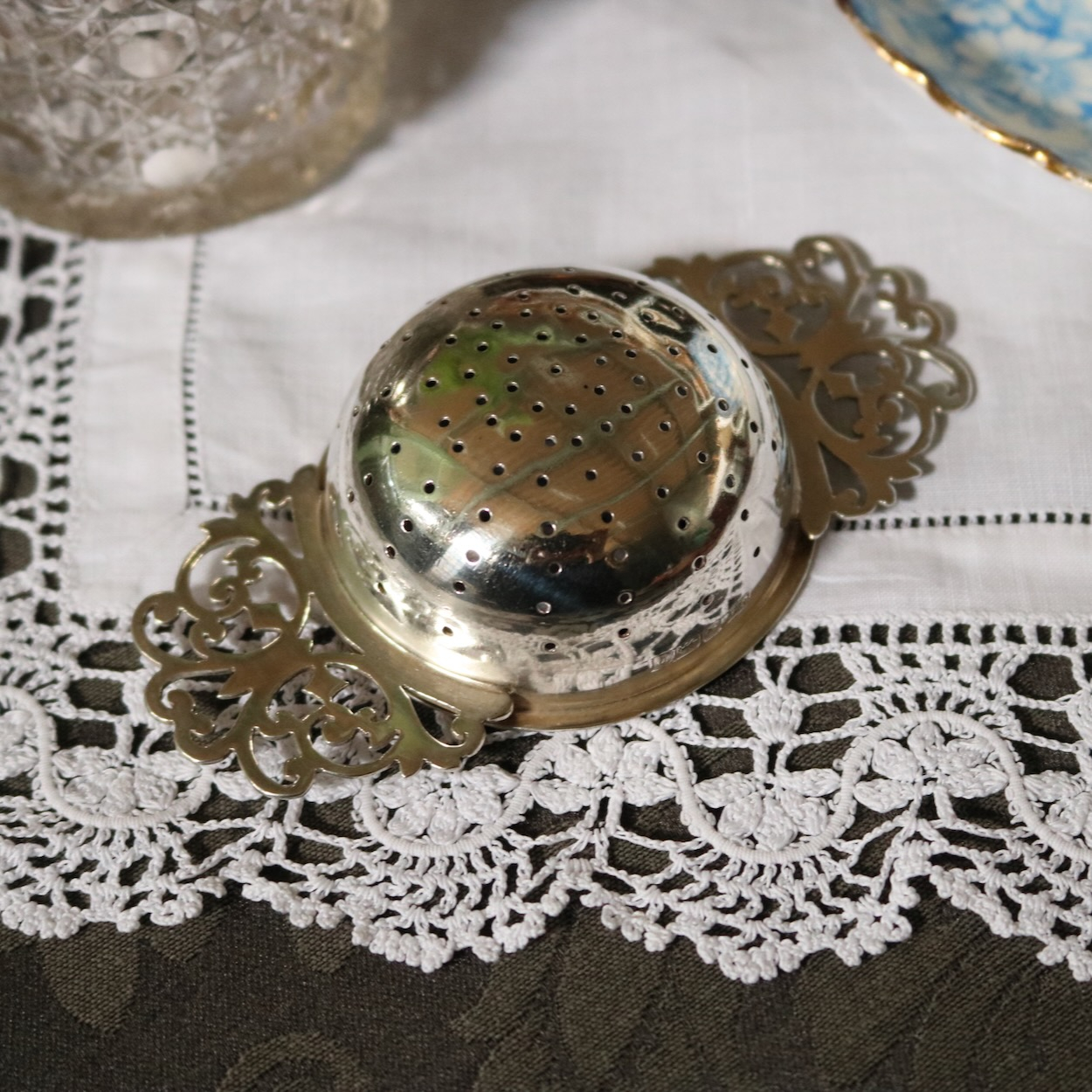 WAKO】ティーストレイナー アンティーク食器 WAKO】ティーストレイナー