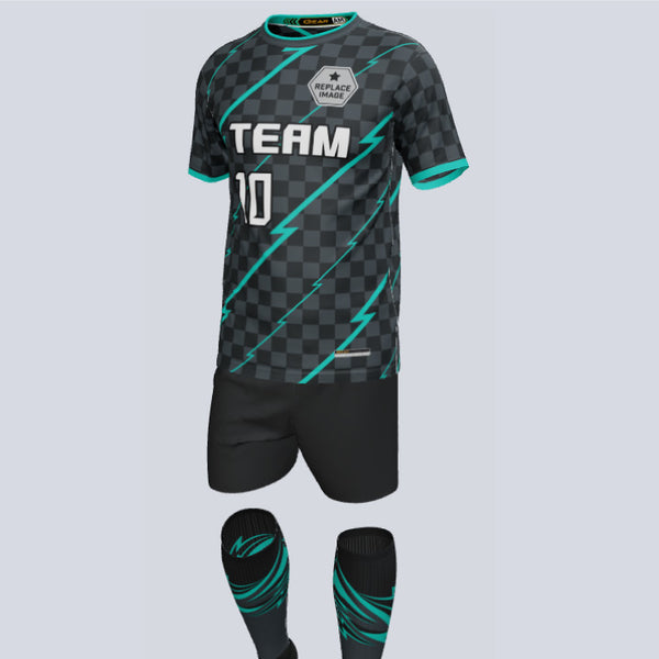 Premium Zap Custom Soccer Uniform w/Custom Socks – Gear Team Apparel