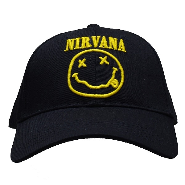 NIRVANA Logo & Smiley スナップバックキャップ | GEEKHEAD