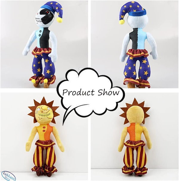 Qoo10] FNAFサンとムーンぬいぐるみ 13イン