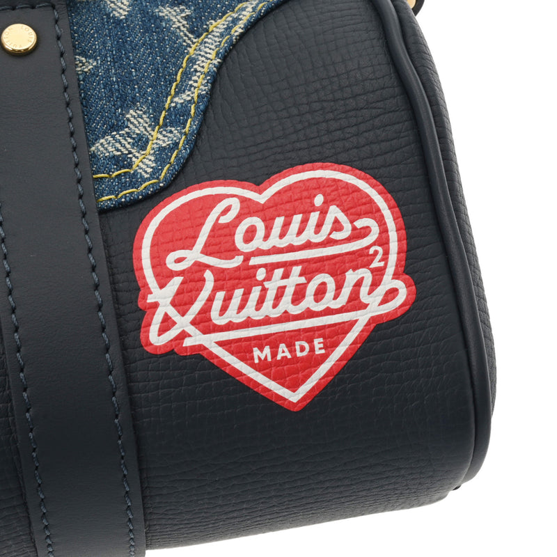 ルイヴィトン NIGOコラボ キーポルXS ブルー ネイビー メンズ