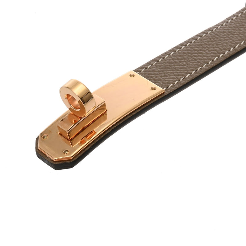 HERMES エルメス ケリー ベルト エトゥープ/ゴールド W刻印(2024年頃