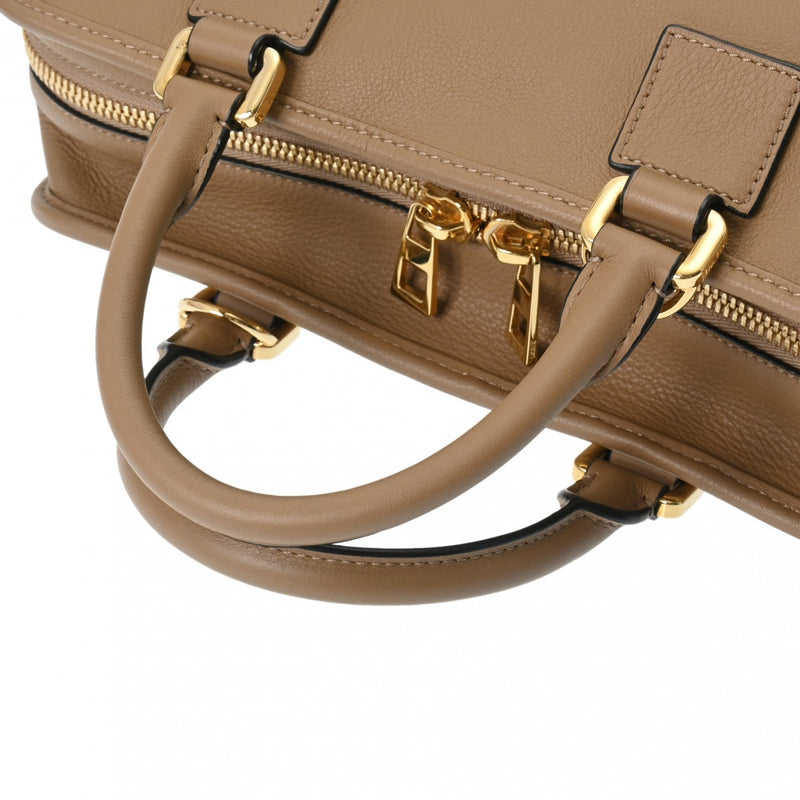 ロエベアマソナ 28 2WAY ブラウン レディース レザー ハンドバッグ