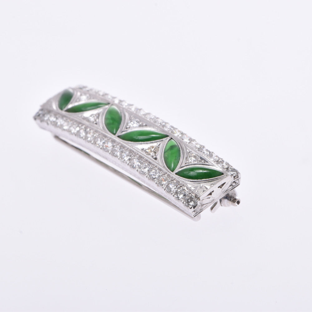 翡翠 ダイヤ 帯留め レディース Pt900プラチナ ブローチ 中古 – 銀蔵