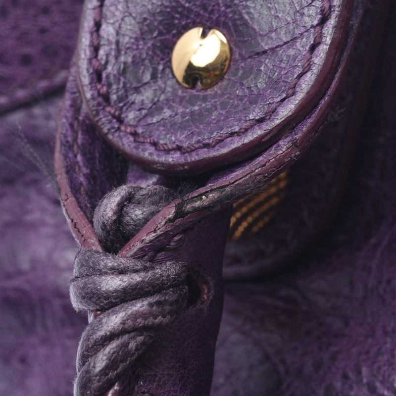 バレンシアガザ・ジャイアント シティ 2WAYバッグ パープル ゴールド