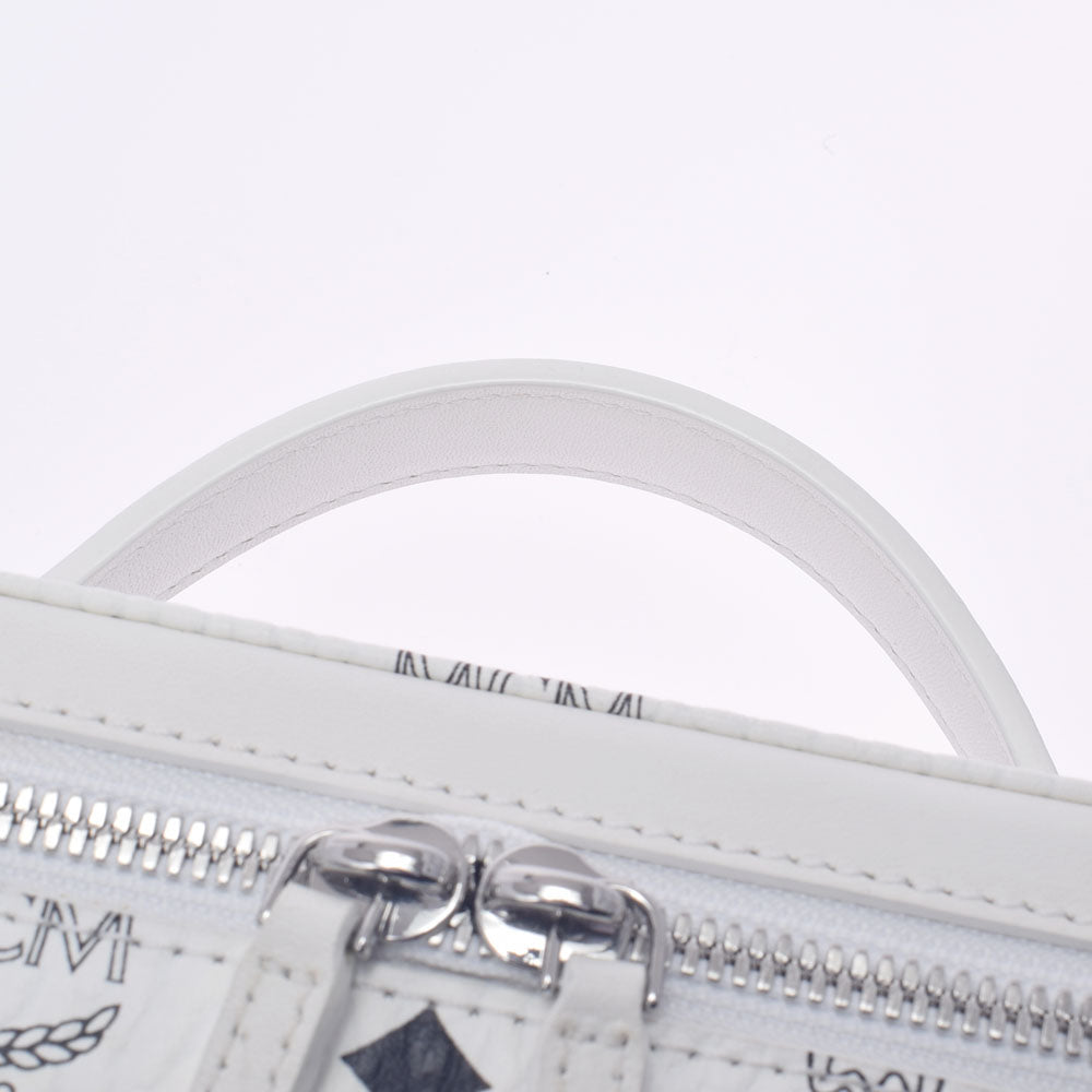 エムシーエムバニティバッグ 白 レディース レザー 2WAYバッグ MCM