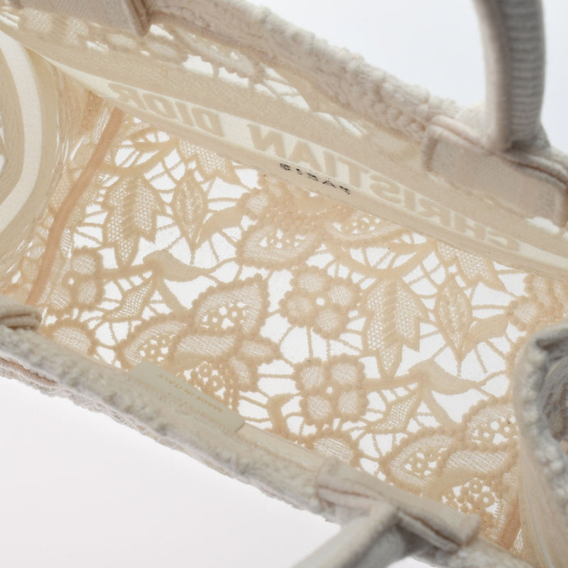 クリスチャンディオールブックトート 27 スモール ホワイト レディース