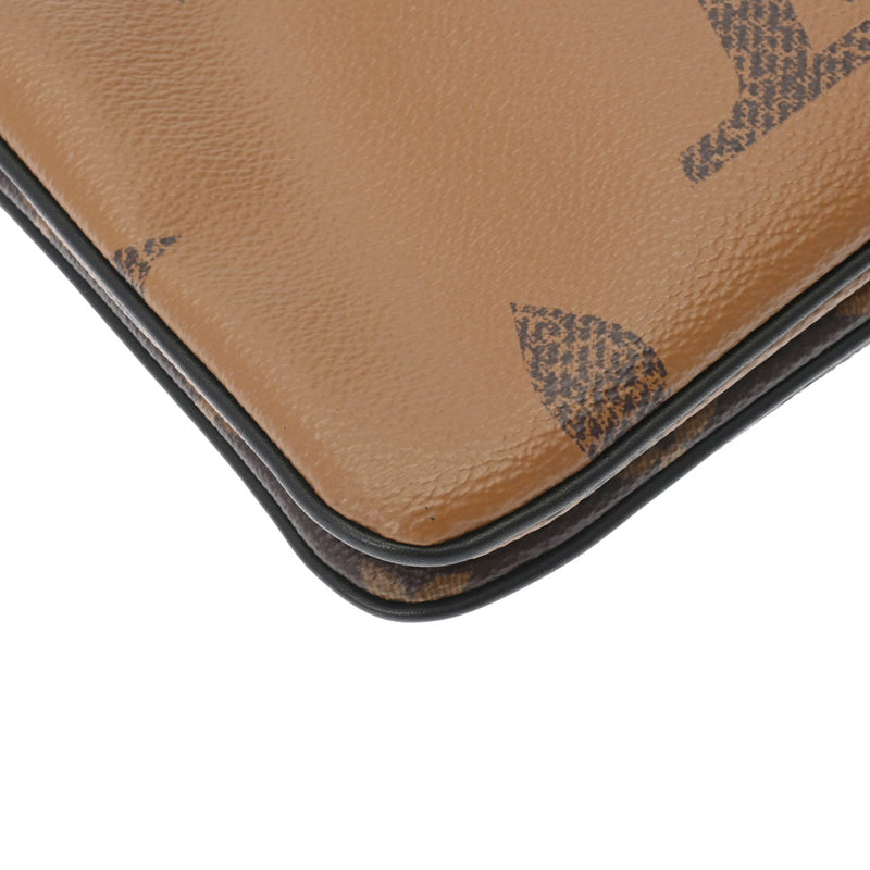 ルイヴィトンポシェットドゥーブルジップ 14145 ブラウン レディース