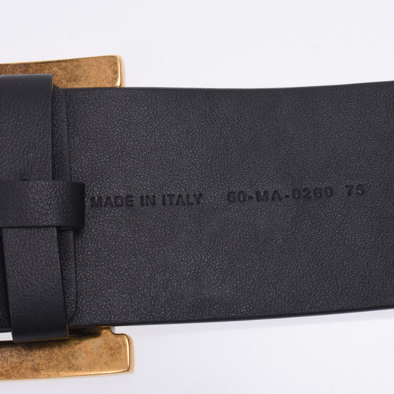 クリスチャンディオールディオール クエイクベルト 75cm 黒 ゴールド