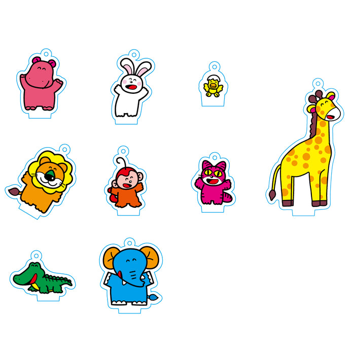 LAND】アクリルキーホルダー／イラスト ＜ランダム9種＞– ギンビス