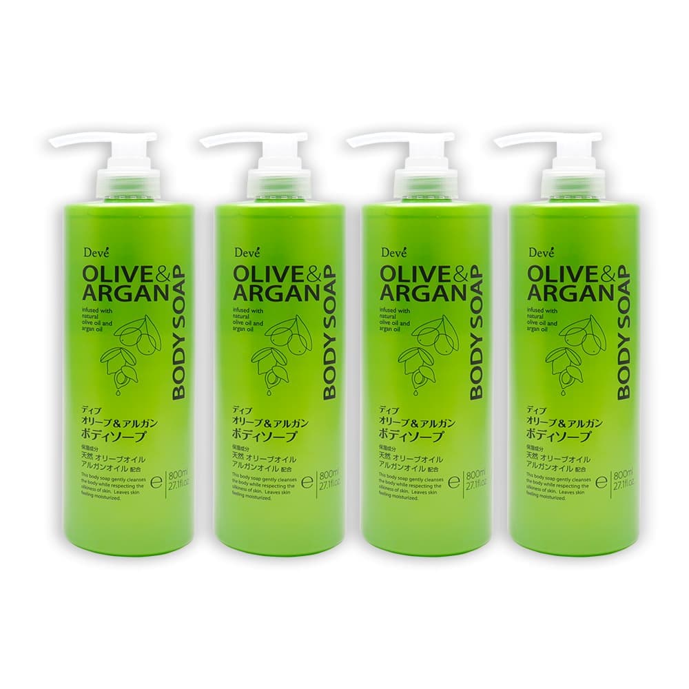 ディブ オリーブ＆アルガン ボディソープ 本体 3200ml（800ml 4本