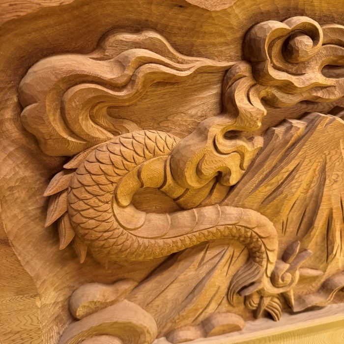 屋久杉富士昇龍額・置物148 | 屋久杉彫り物・置物 | 屋久杉堂