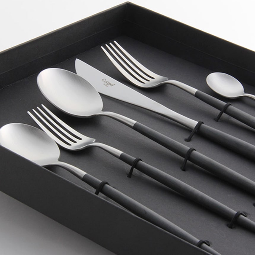 カトラリー ギフト Cutipol クチポール ゴア ギフト6本セット ブラック