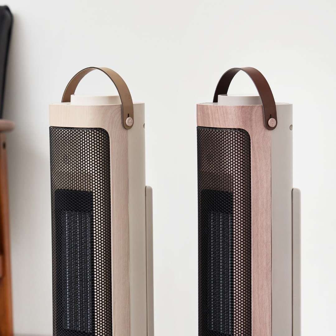 タワー型セラミックファンヒーター&ファン Premium WOOD｜リビング用品