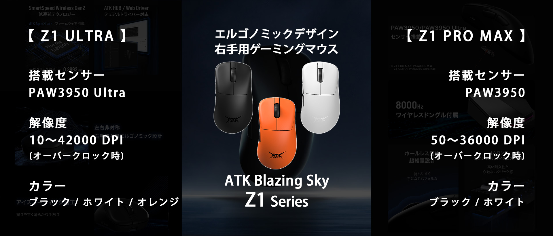 ゲーミングデバイス,マウス,ATK,Blazing Sky Z1 Pro Max | リンクス
