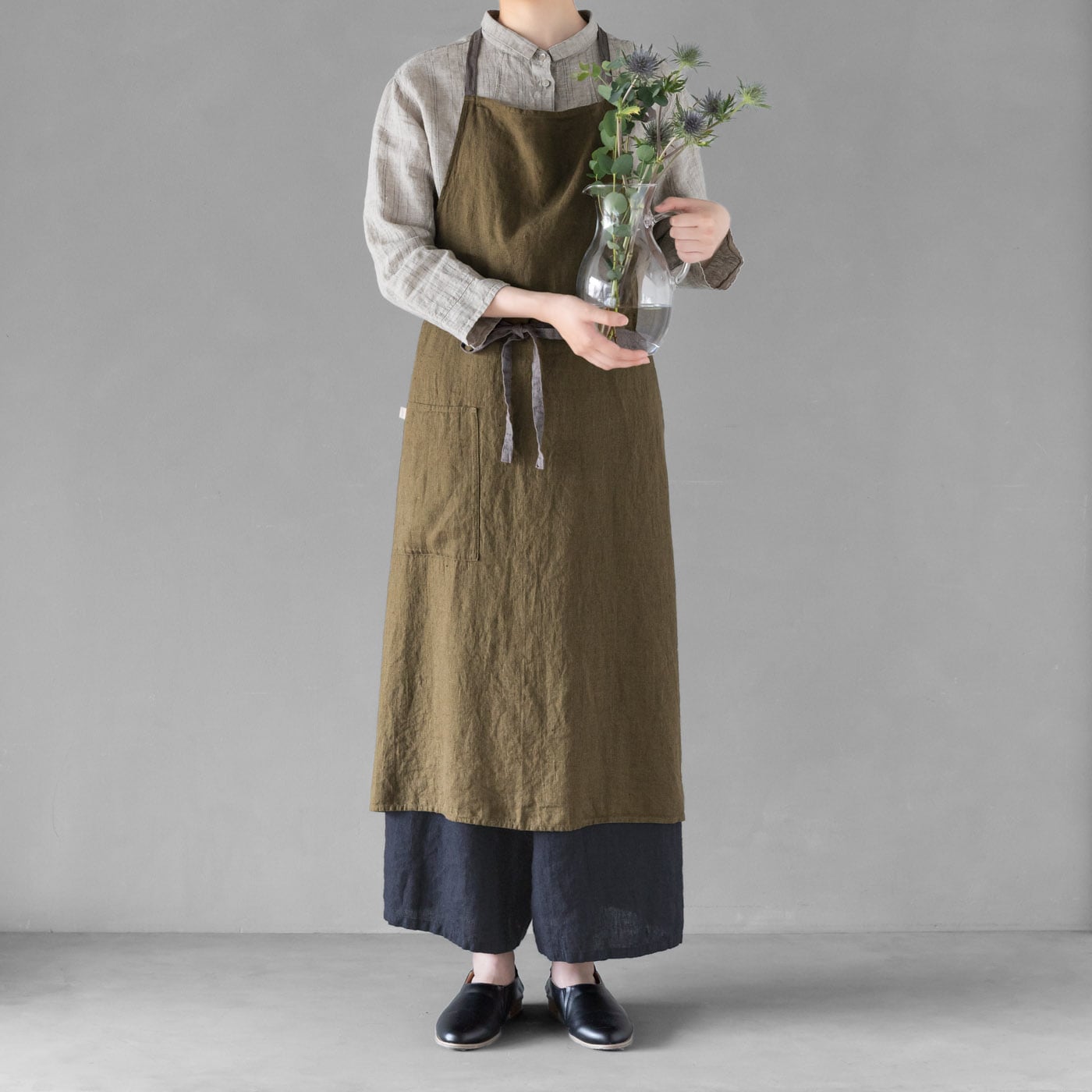 フルエプロン マノン _ カーキグリーン