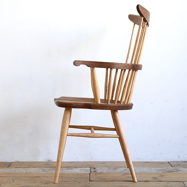 ハクサイ】ナチュラルウッド アームチェア ハクサイ】ナチュラルウッド