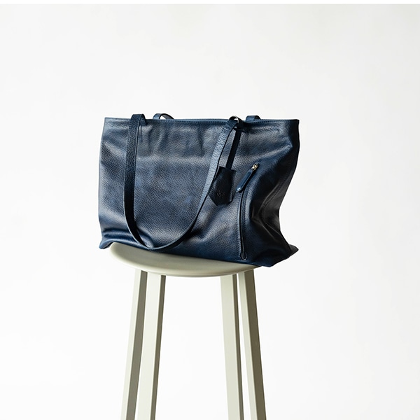 レザートートバッグメンズ 本革 ビジネス 鞄 通勤 スーツ LONDON NAVY