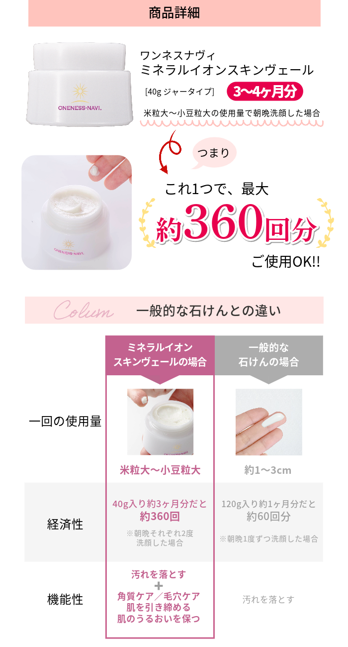 初回限定】【石鹸】ワンネスナヴィ ミネラルイオンスキンヴェール